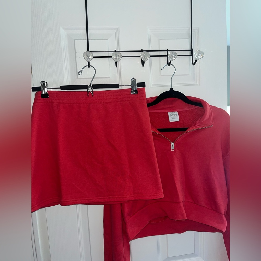 Aritzia Red Two-Piece Set
